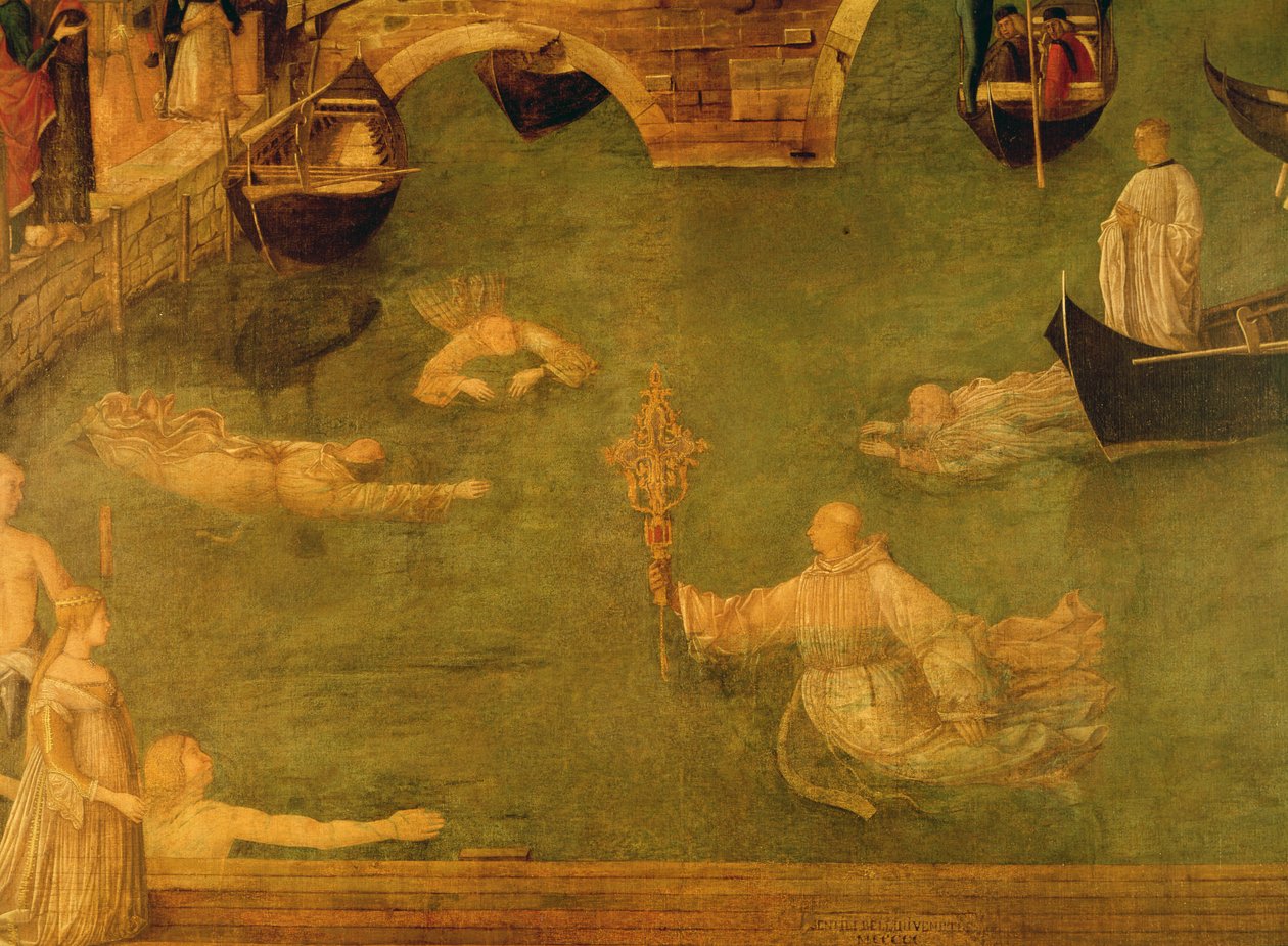 Miracle of the Cross at the Bridge of S. Lorenzo (detail) by Gentile Bellini