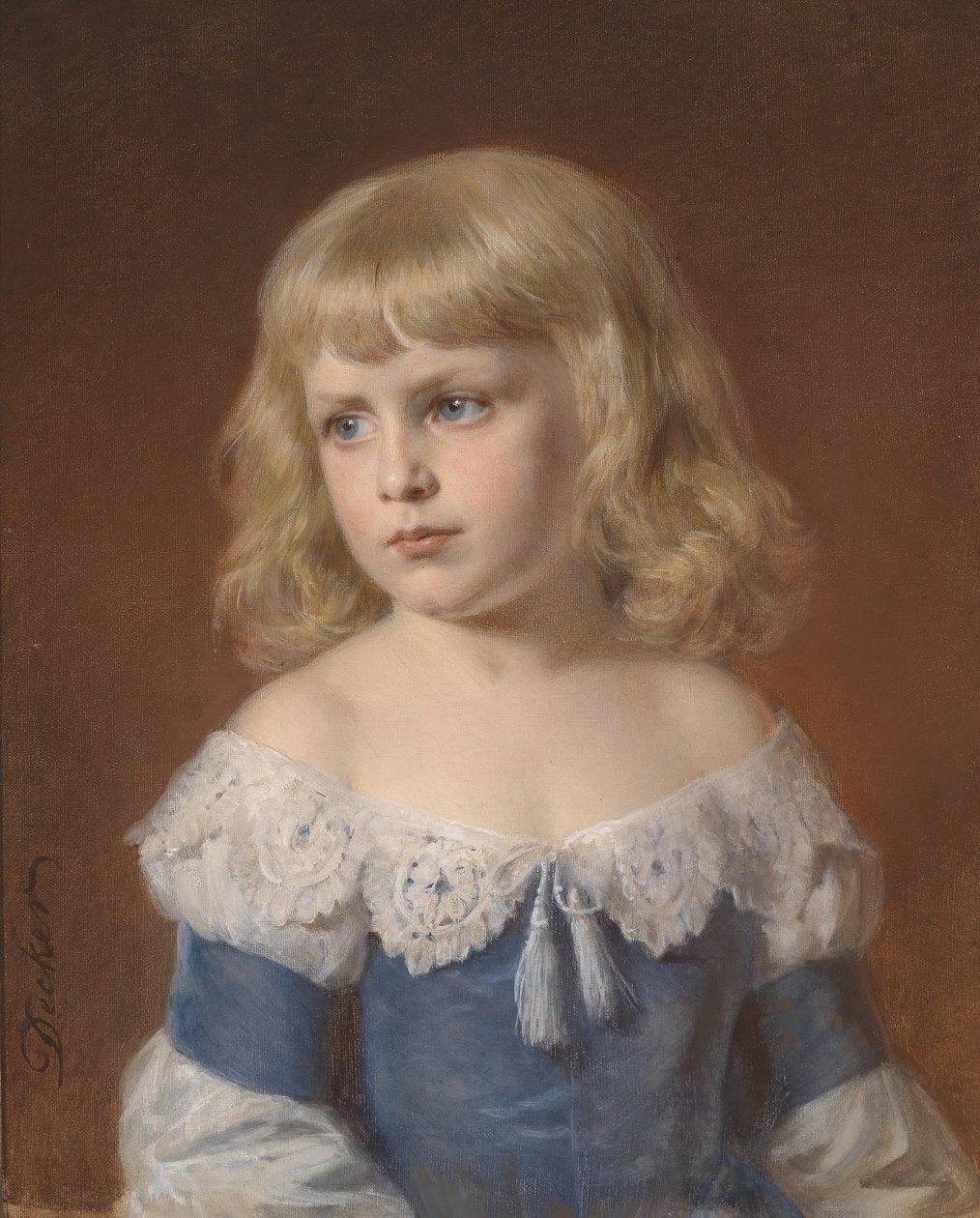 Portrait of a Blonde Girl by Georg Decker