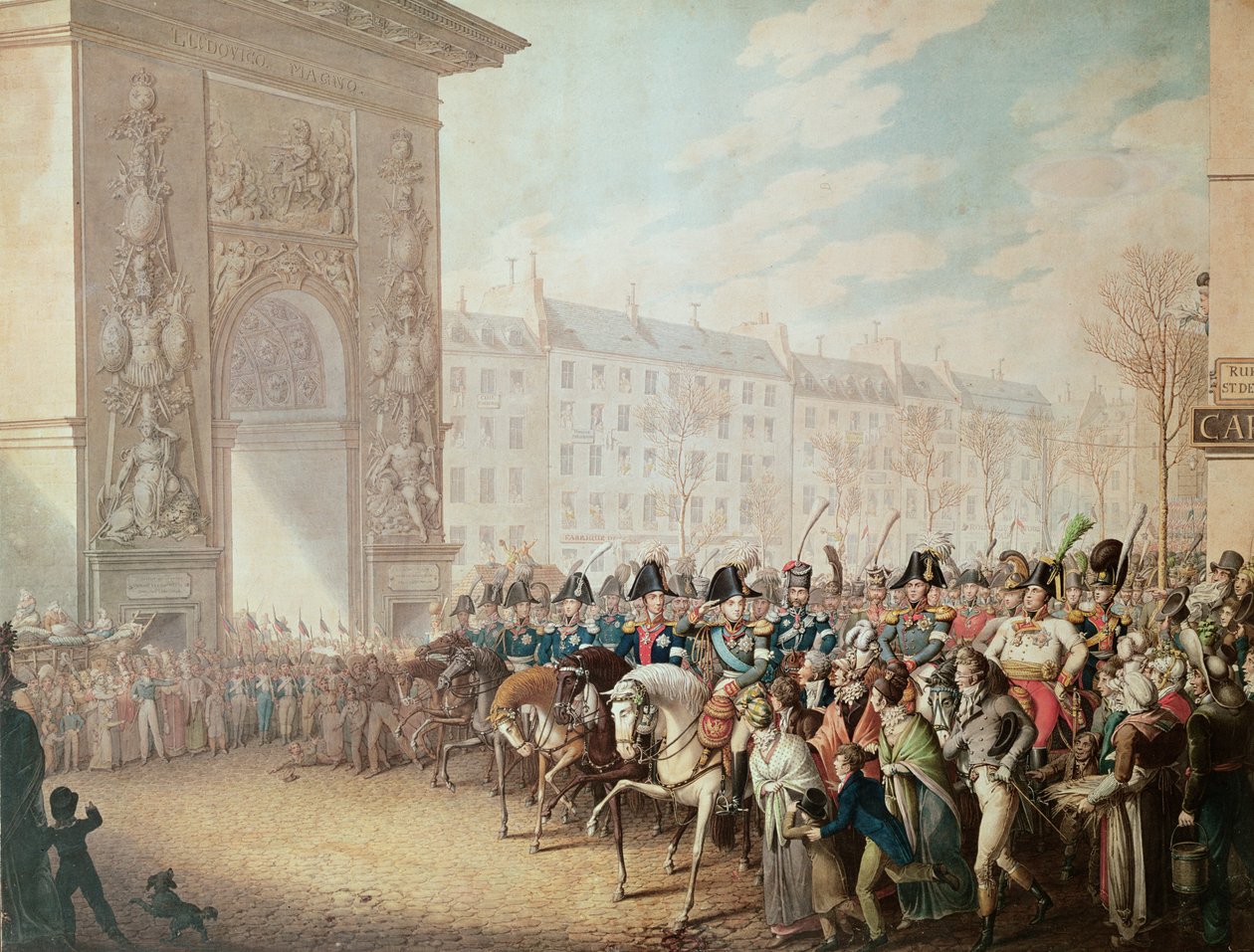The Entrance of the Emperors into Paris by Georg Emanuel Opitz