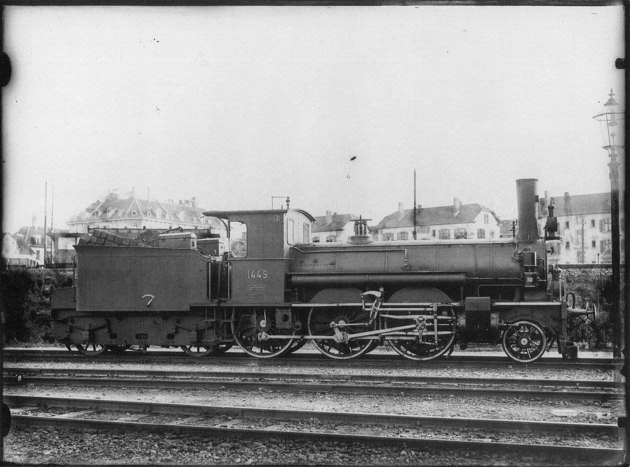 Passenger Locomotive No. 1445 of Type B 3/4 of the Swiss Federal Railways by Georg Wilhelm Hecklau