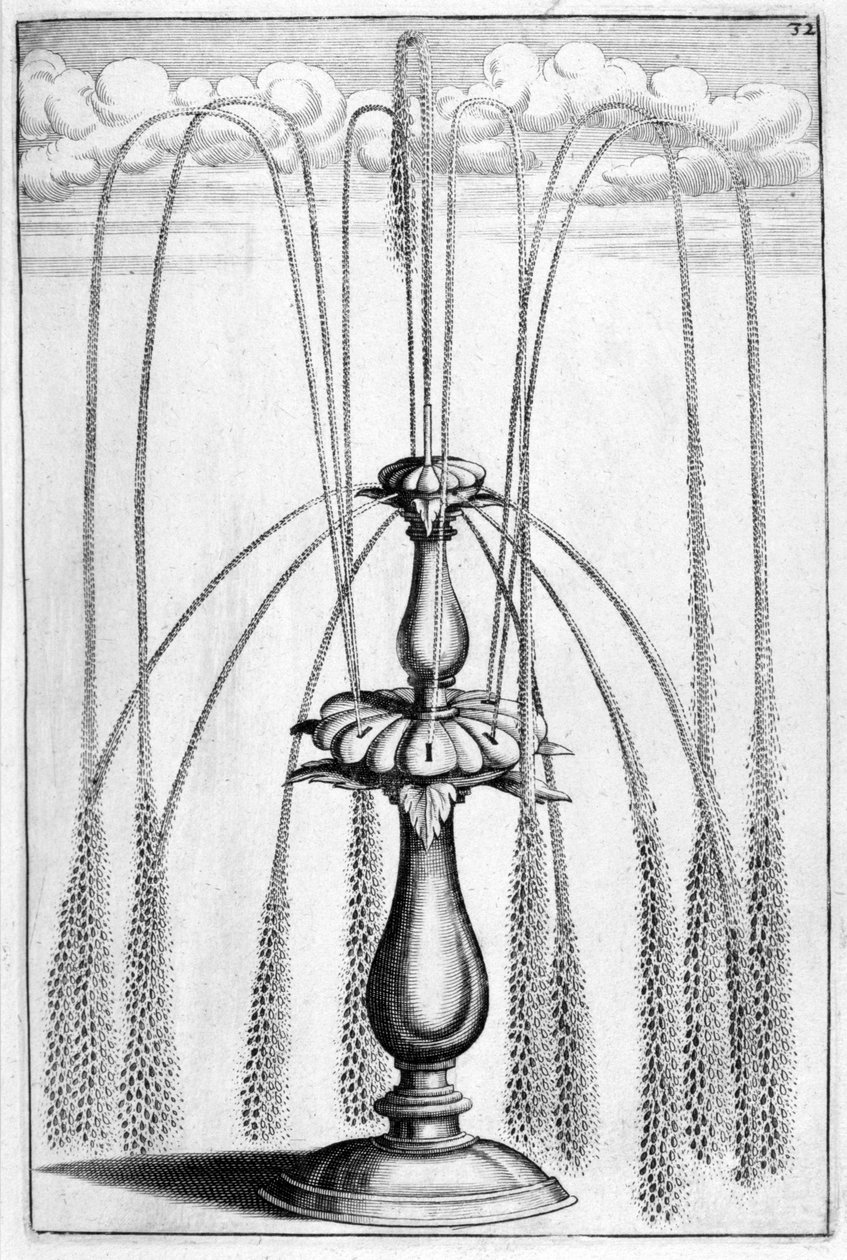 Ornamental Fountain Design, 1664 by Georg Andreas Bockler