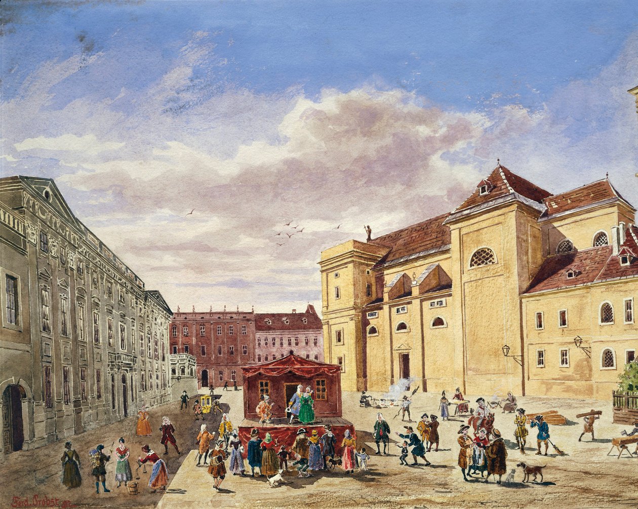 View of Freyung, Vienna by Georg Balthasar Probst