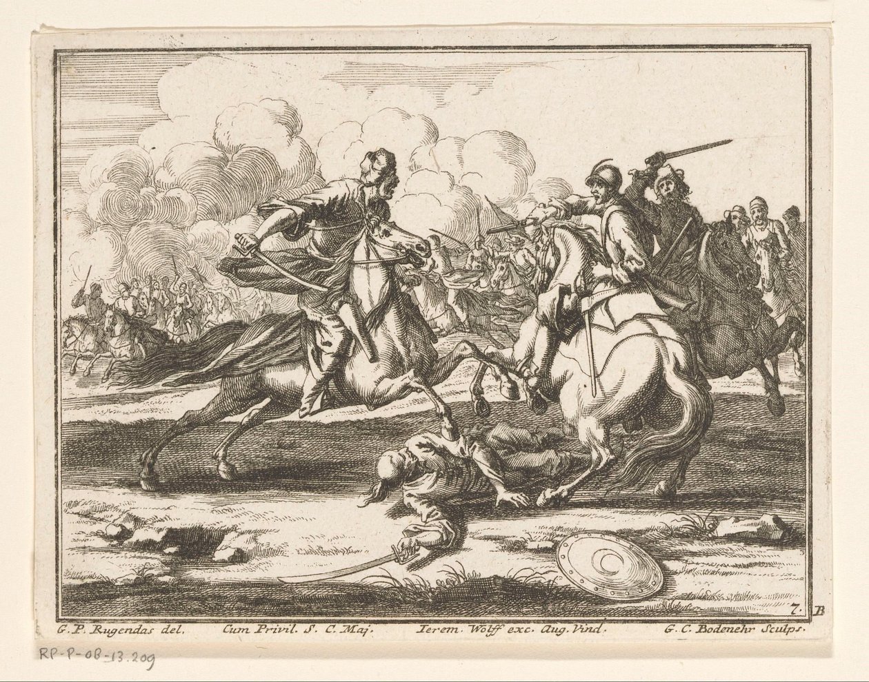 Cavalry Battle Against Ottomans by Georg Conrad Bodenehr