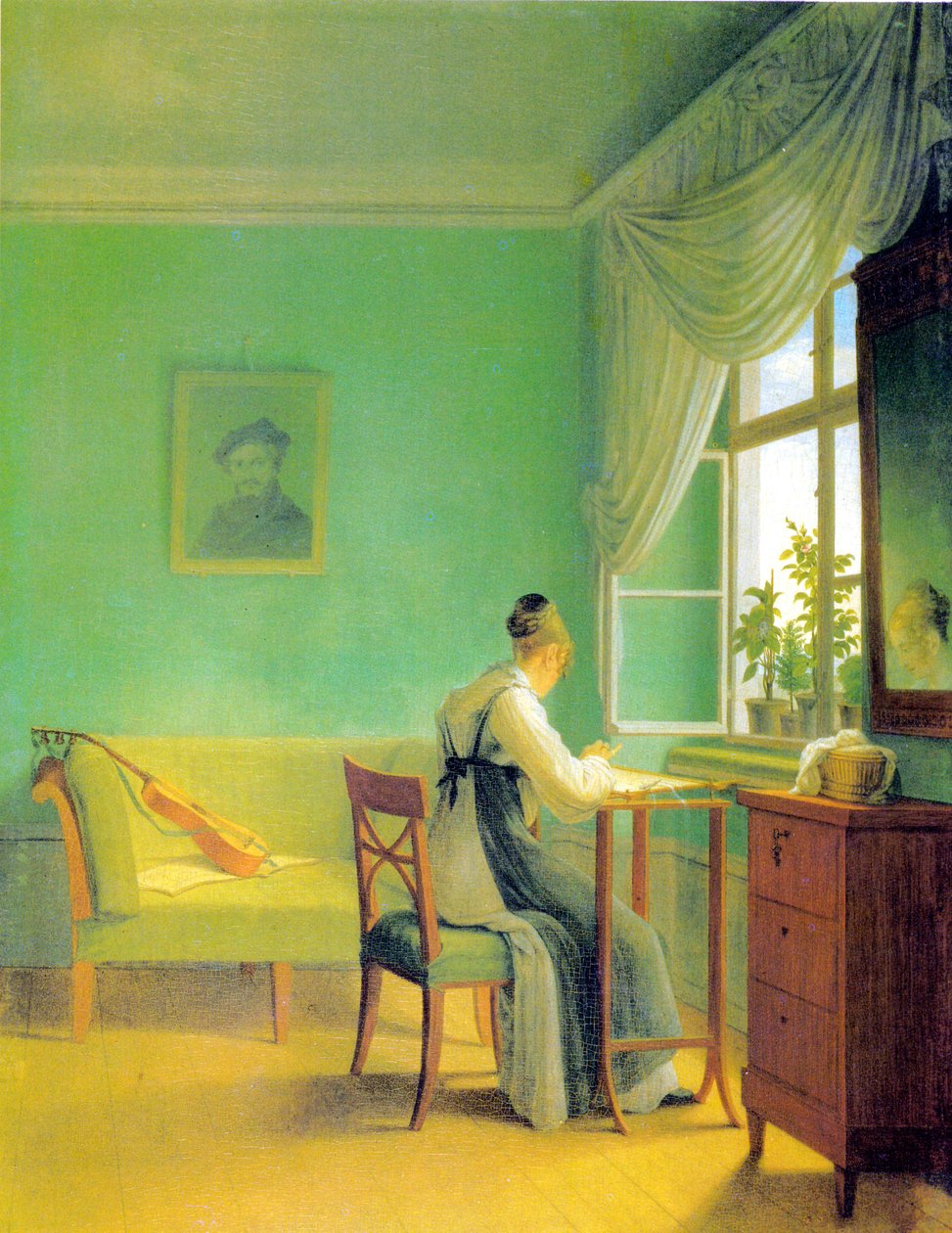 Embroidery Woman by Georg Friedrich Kersting