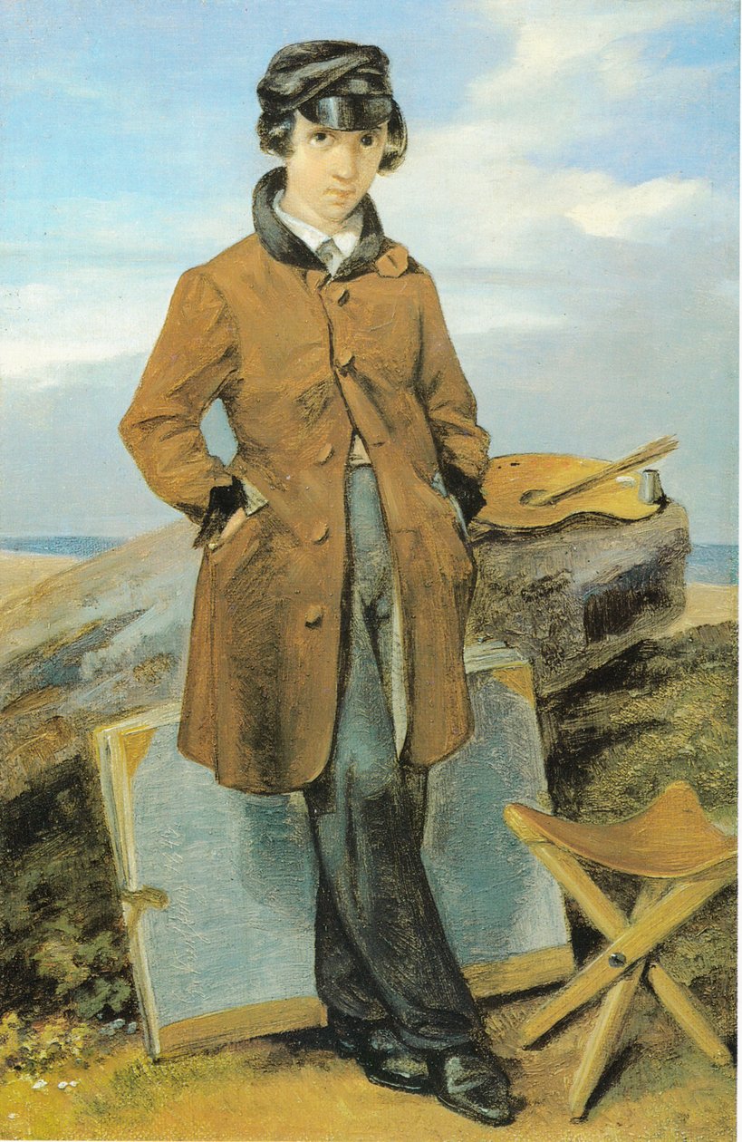 Hermann Kersting as a Landscape Painter by Georg Friedrich Kersting