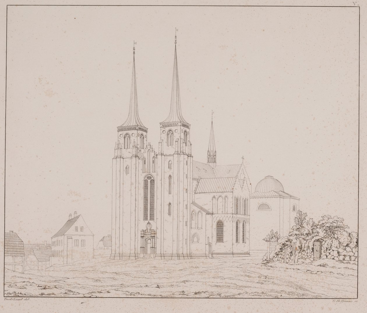 Roskilde Cathedral Seen from the Southwest by Georg Hoffmann