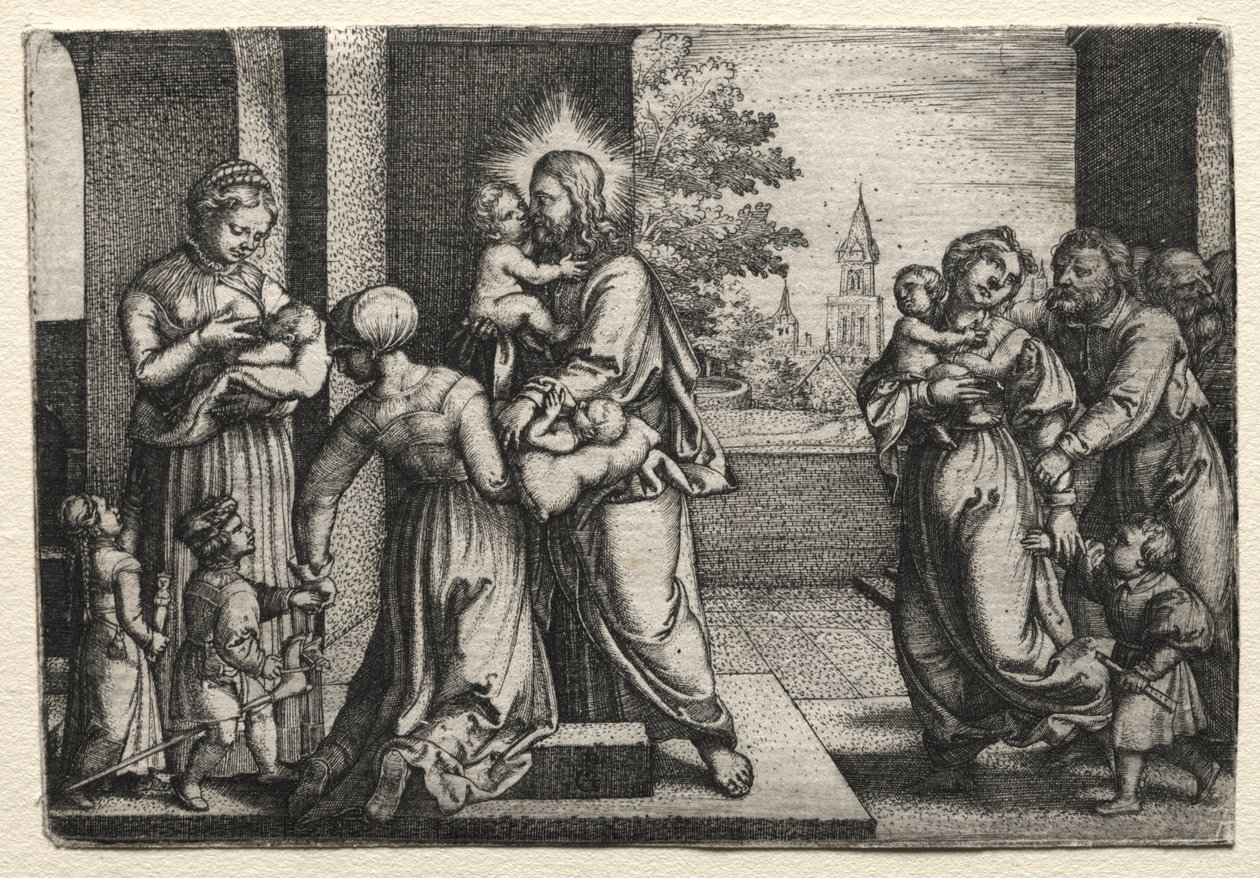Christ with Little Children by Georg Pencz