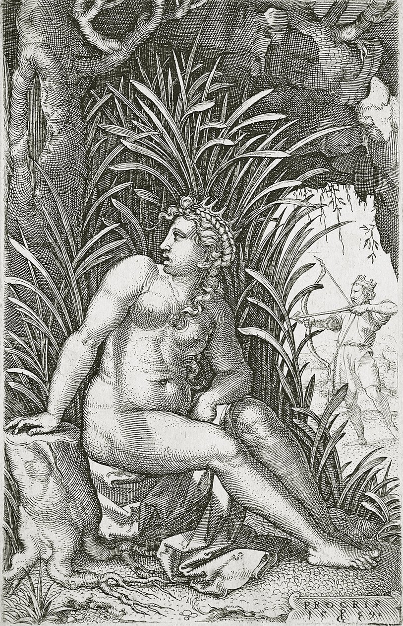 Procris Killed by Cephalus by Georg Pencz