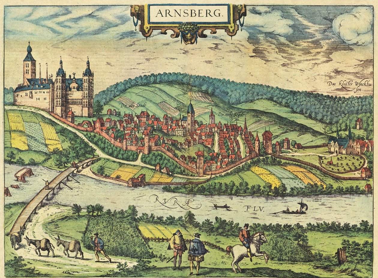 Arnsberg by Georg and Hogenberg Franz (1535 90) Braun