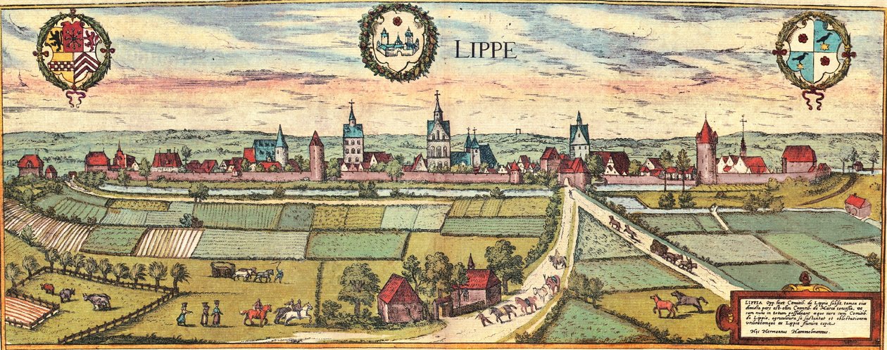 Lippe, Germany by Georg and Hogenberg Franz (1535 90) Braun
