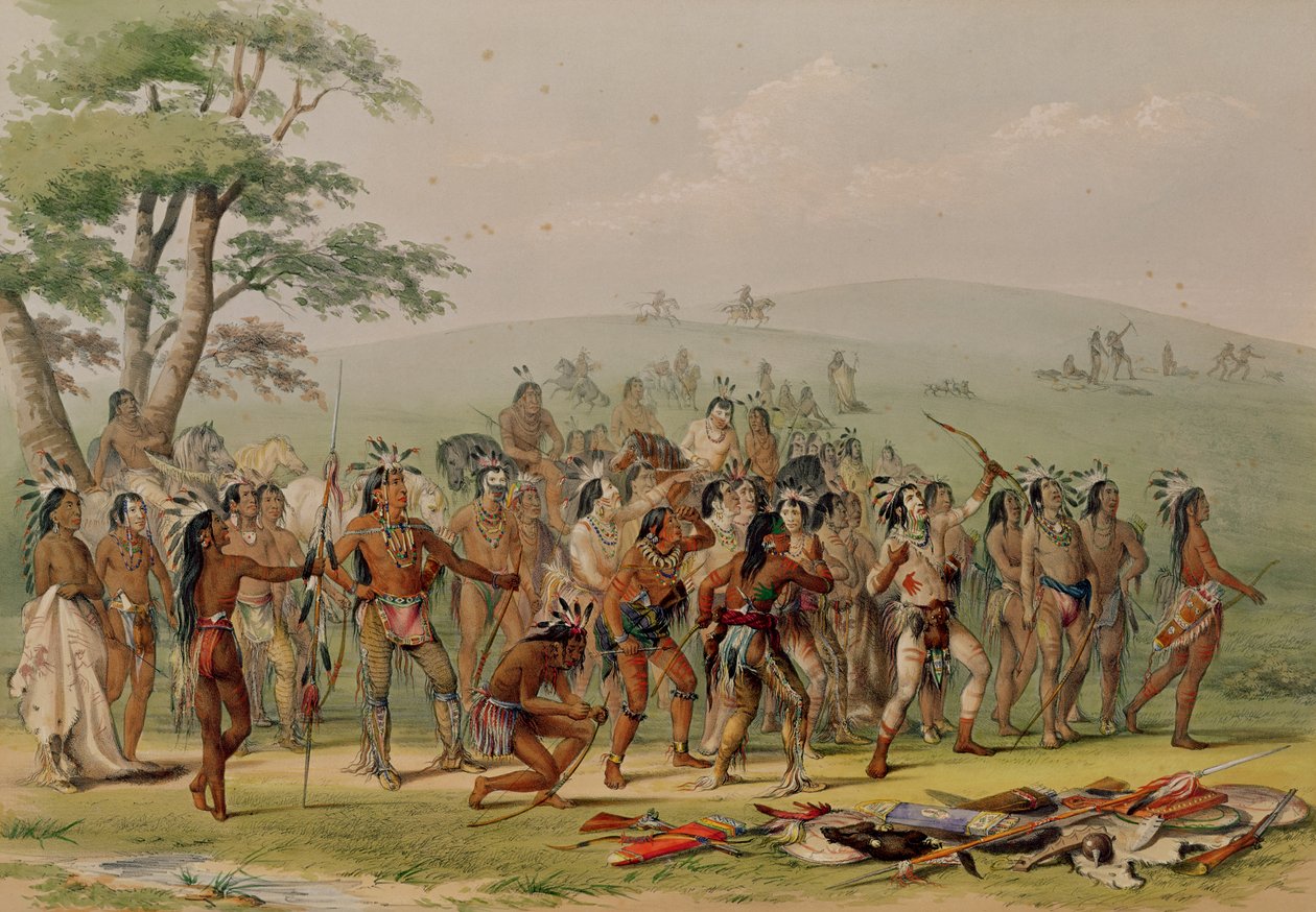Mandan Archery Contest by George Catlin