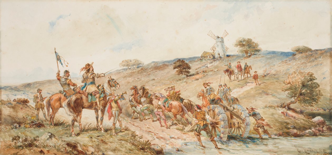 Prince Rupert at the Battle of Naseby I by George Cattermole