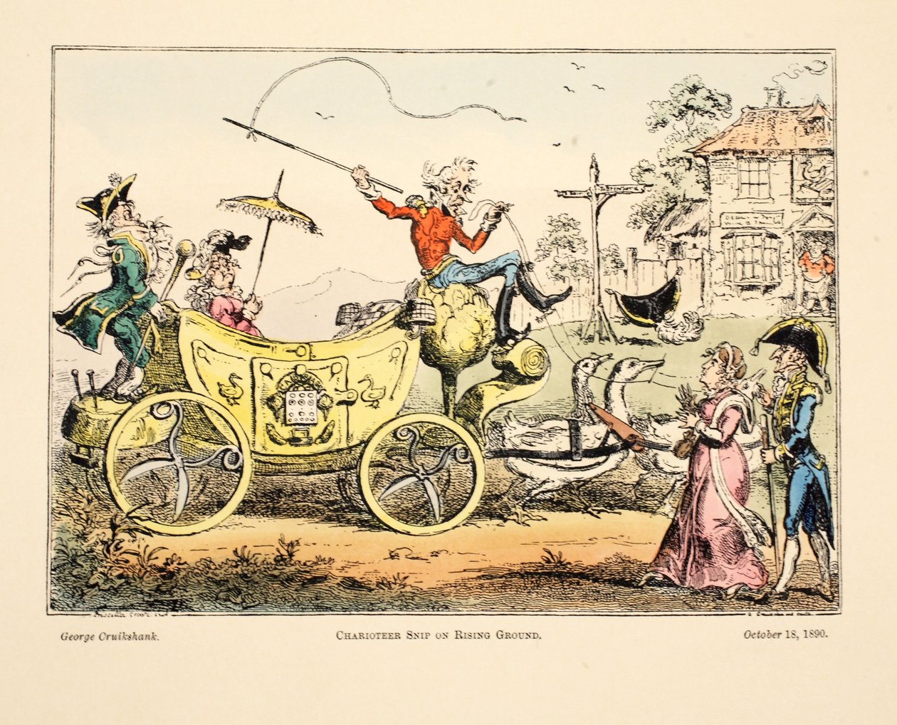 Charioteer Snip on Rising Ground, 1890 by George Cruikshank