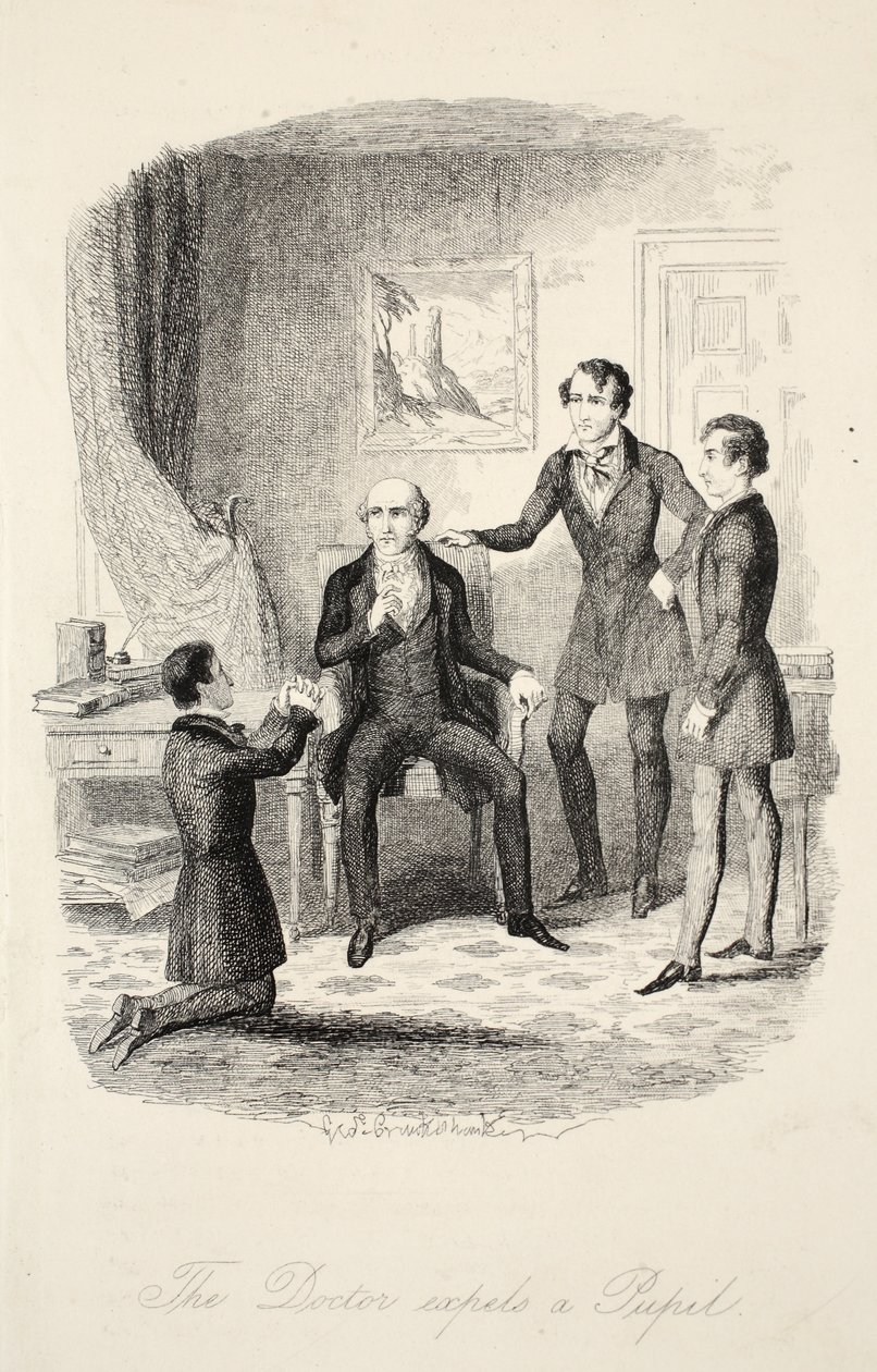 The Doctor Expels a Pupil, from Frank Fairleigh or Scenes From the Life of a Private Pupil by George Cruikshank