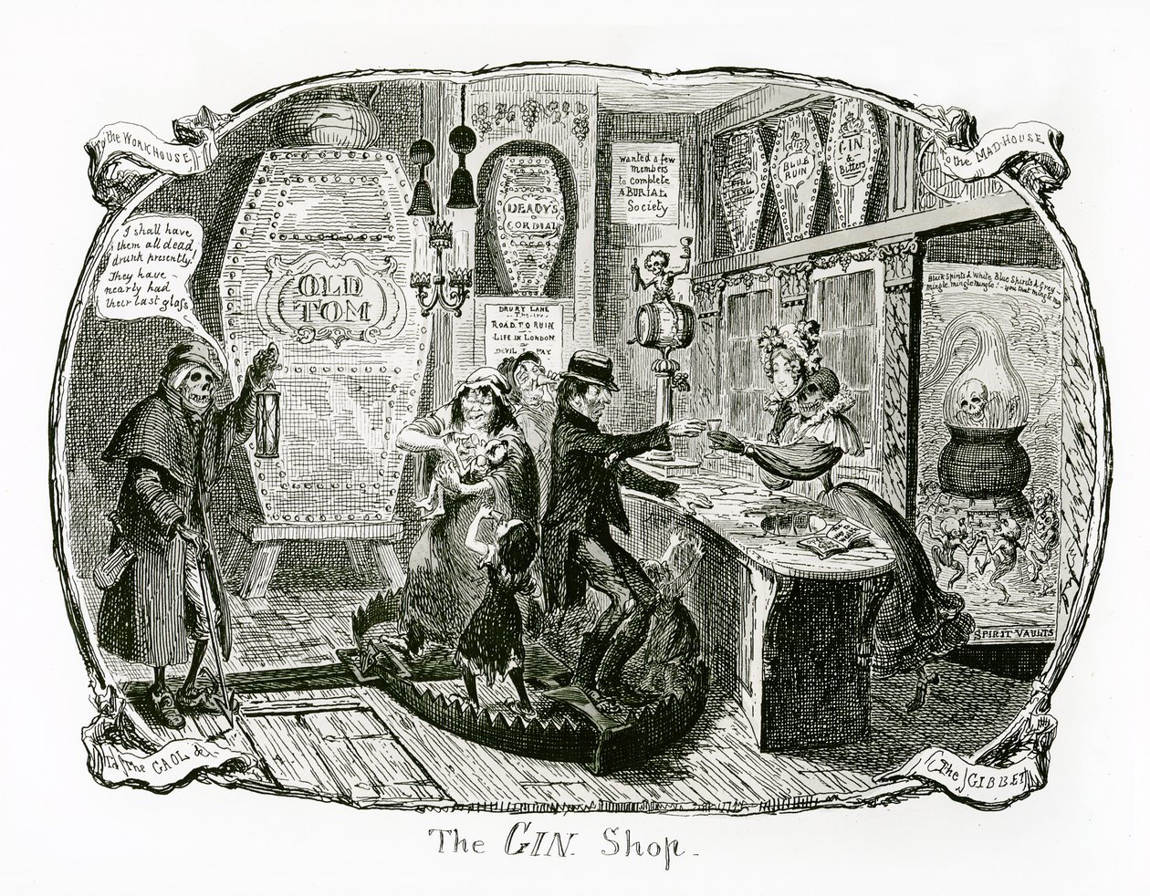 The Gin Shop by George Cruikshank