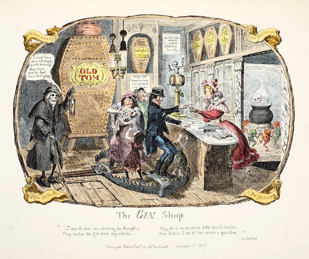 The Gin Shop by George Cruikshank