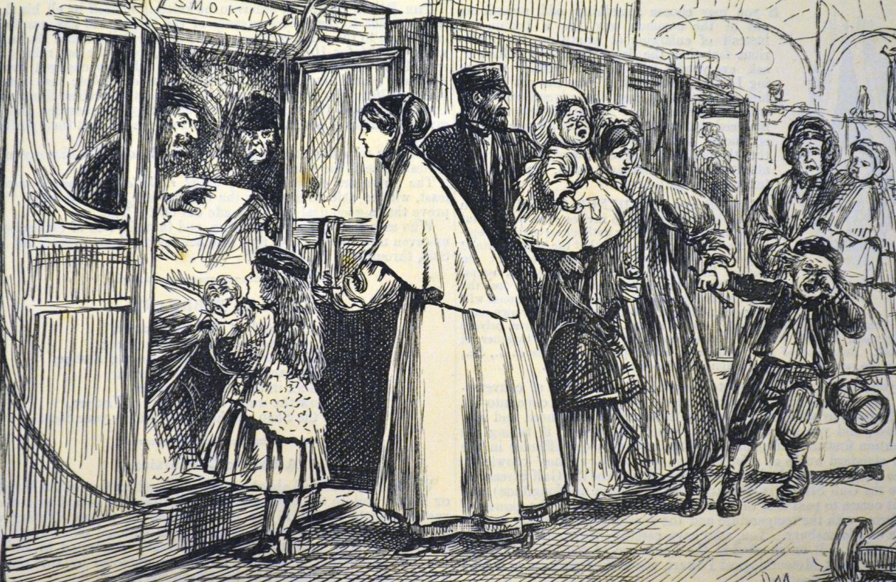 Invasion of a Smoking Carriage by George du Maurier
