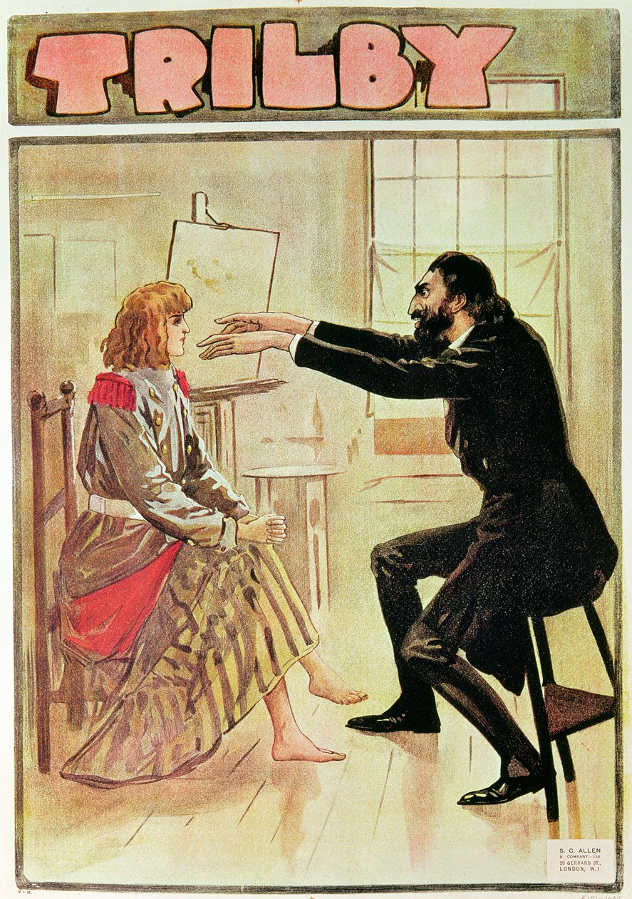 Trilby Hypnotised by Svengali, Illustration from 