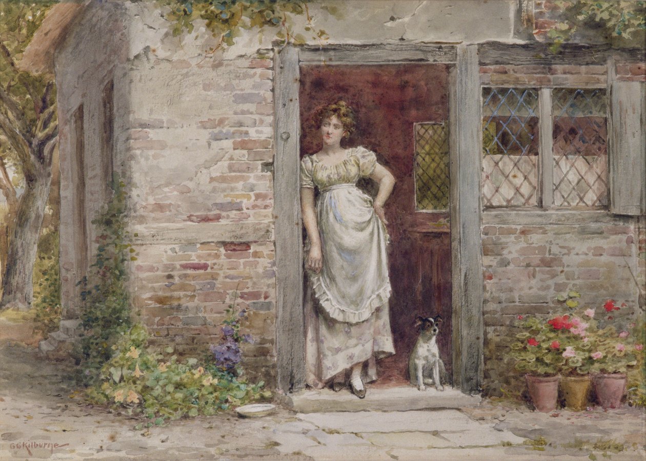 Waiting for the Post by George Goodwin Kilburne