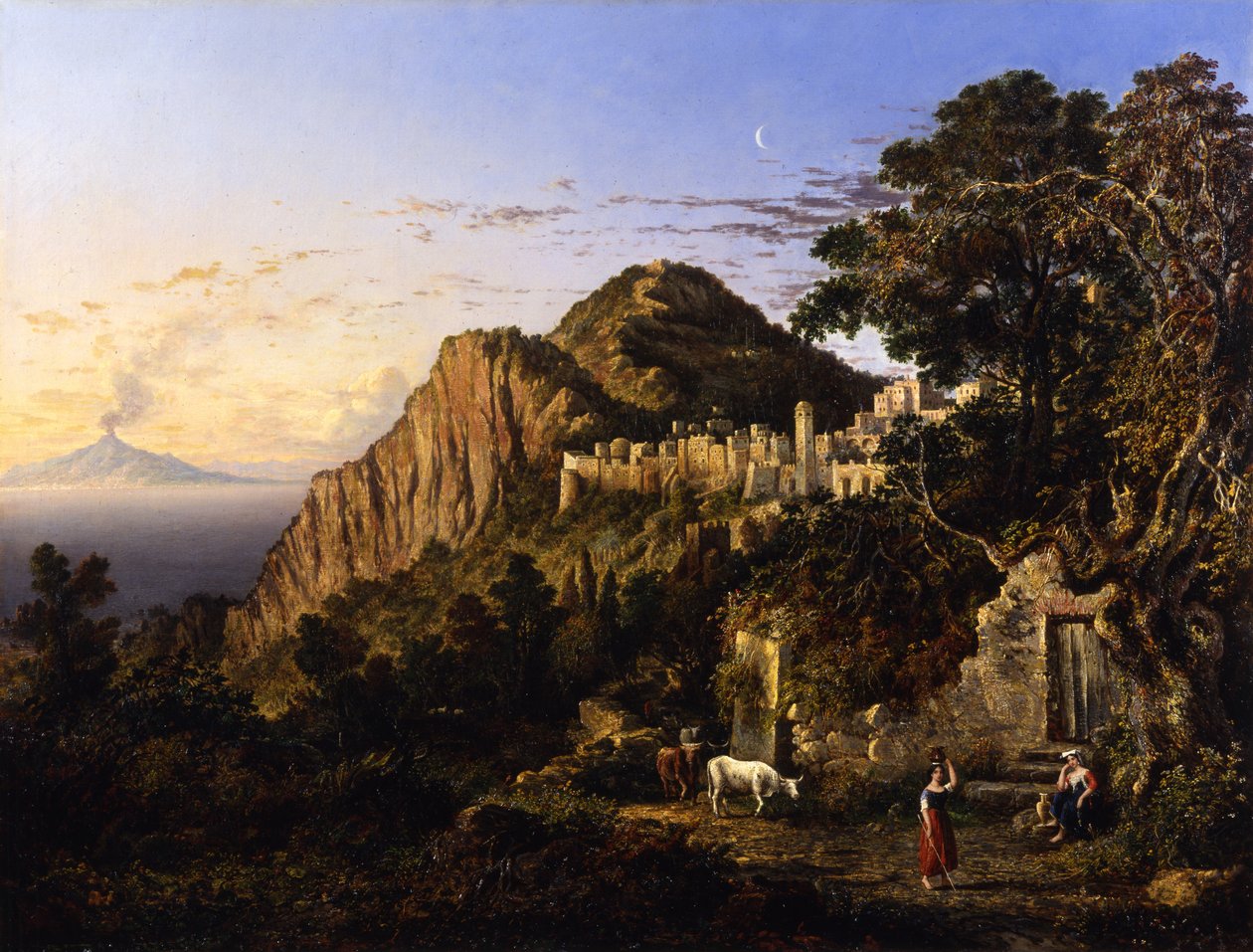 Vesuvius and the Bay of Naples from the Island of Capri, 1850 by George Loring Brown