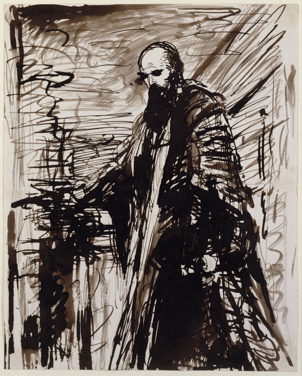 A study for a full-length portrait of Robert Gascoyne-Cecil by George Richmond