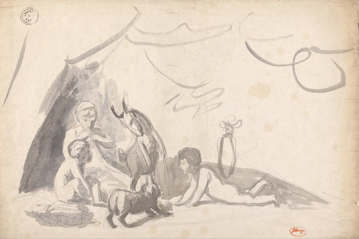 Children with a Goat and a Dog by George Romney