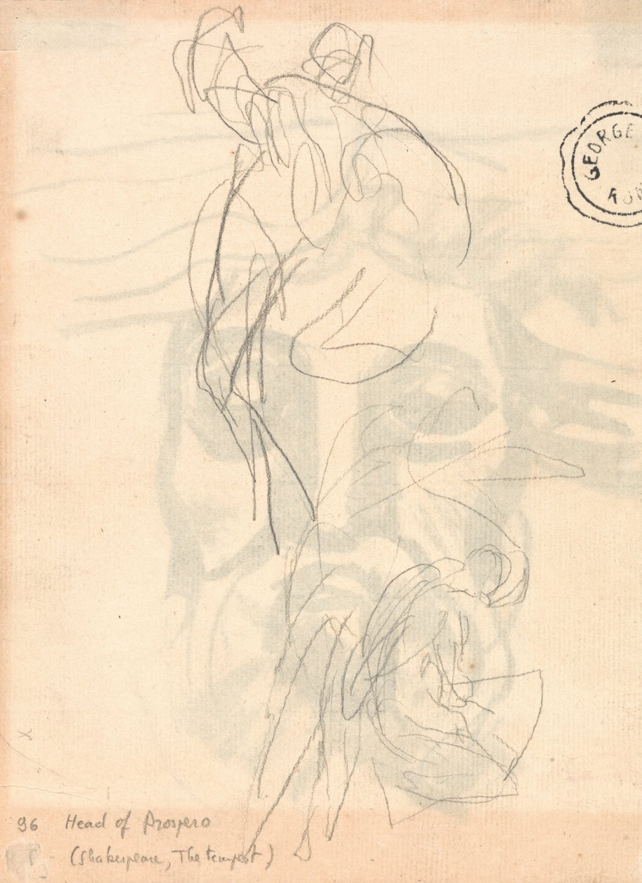 Cloaked Figure Leaping by George Romney