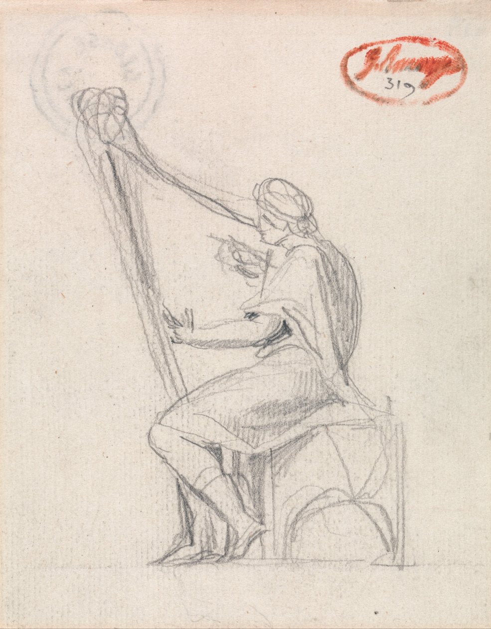 David Playing the Harp by George Romney