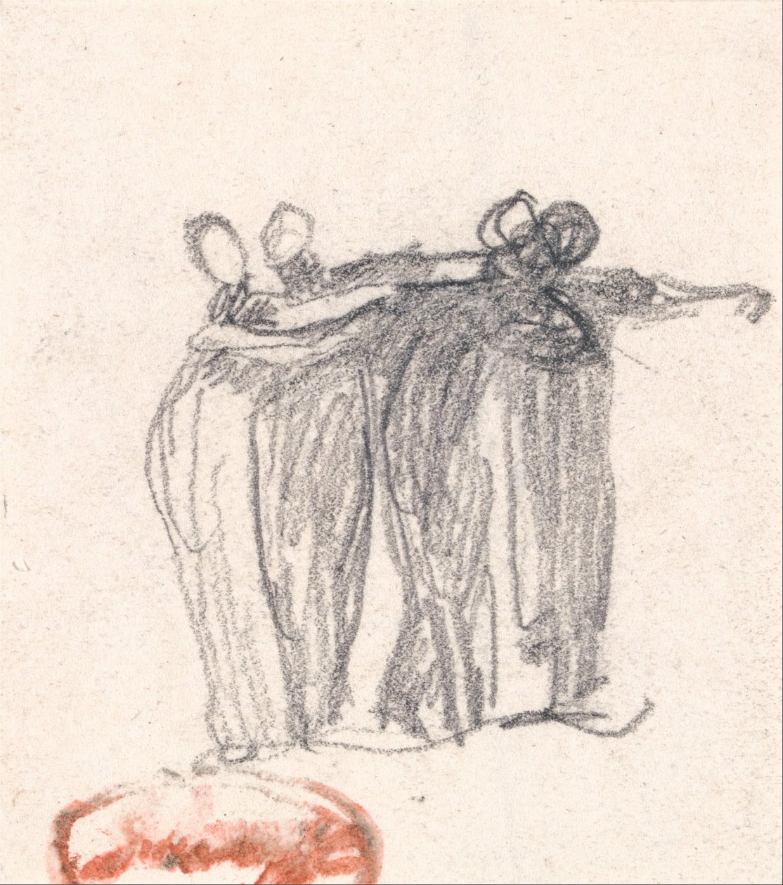 Group of Four Women Embracing by George Romney