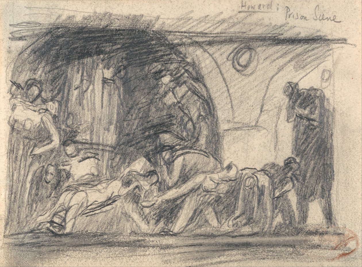 Howard Visiting a Prison by George Romney