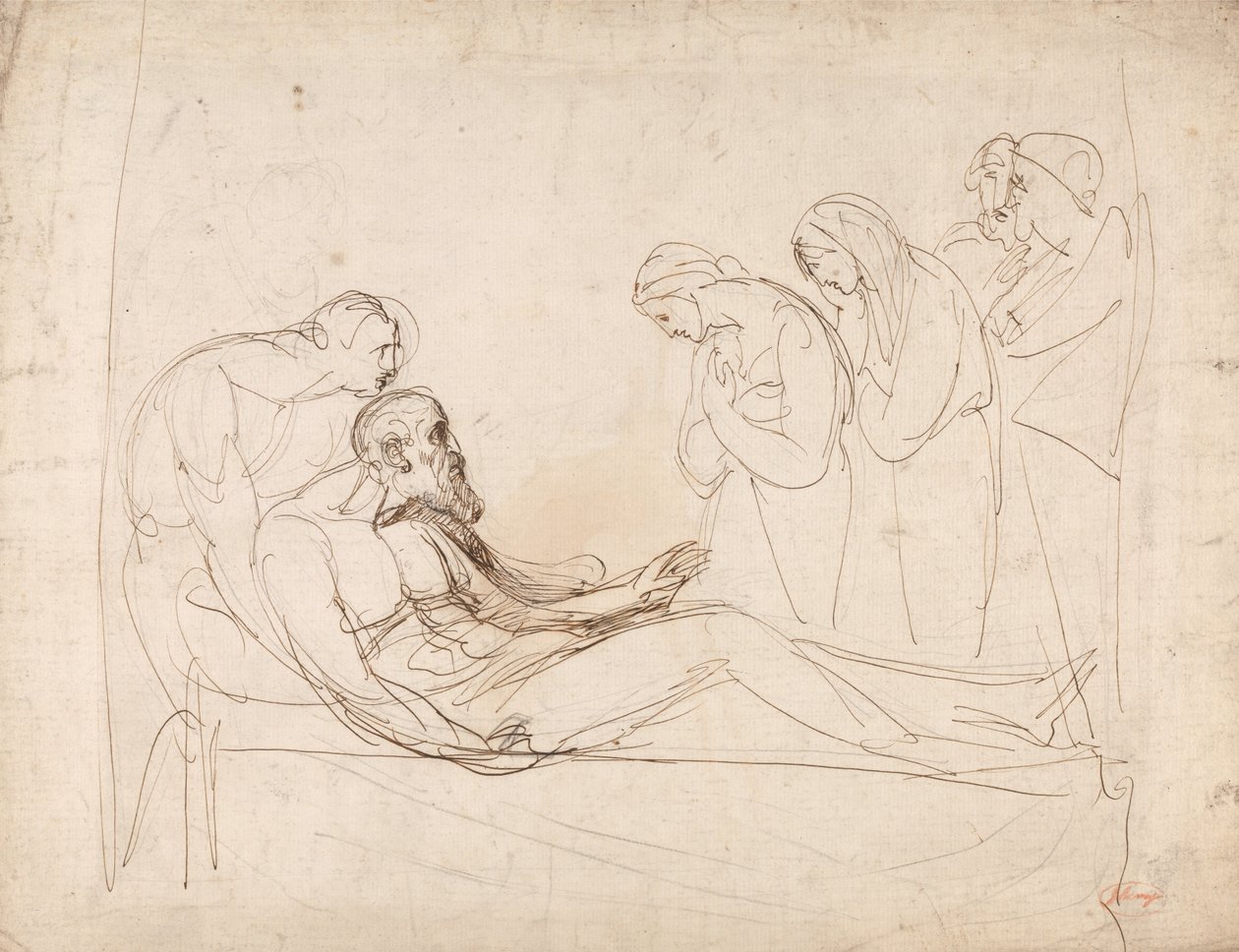 Lear Awakened by Cordelia by George Romney