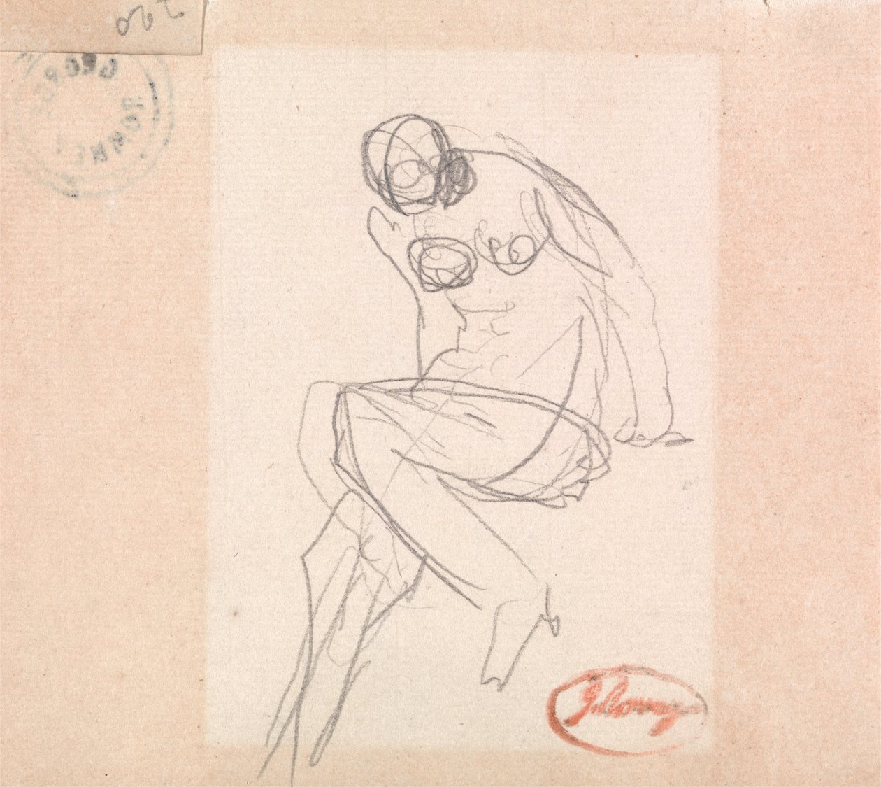 Seated Female Nude by George Romney