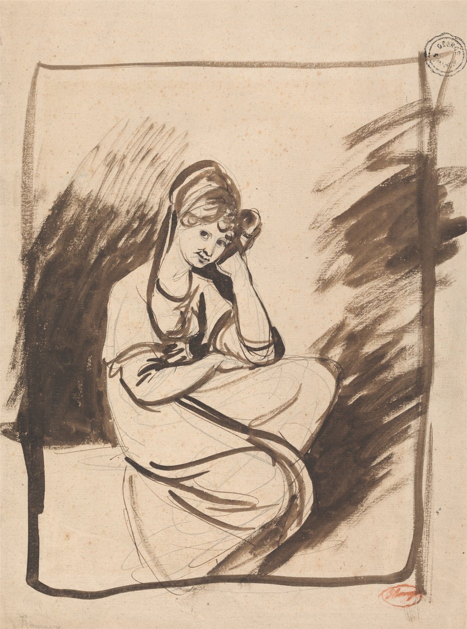 Sketch for the Portrait of a Lady by George Romney