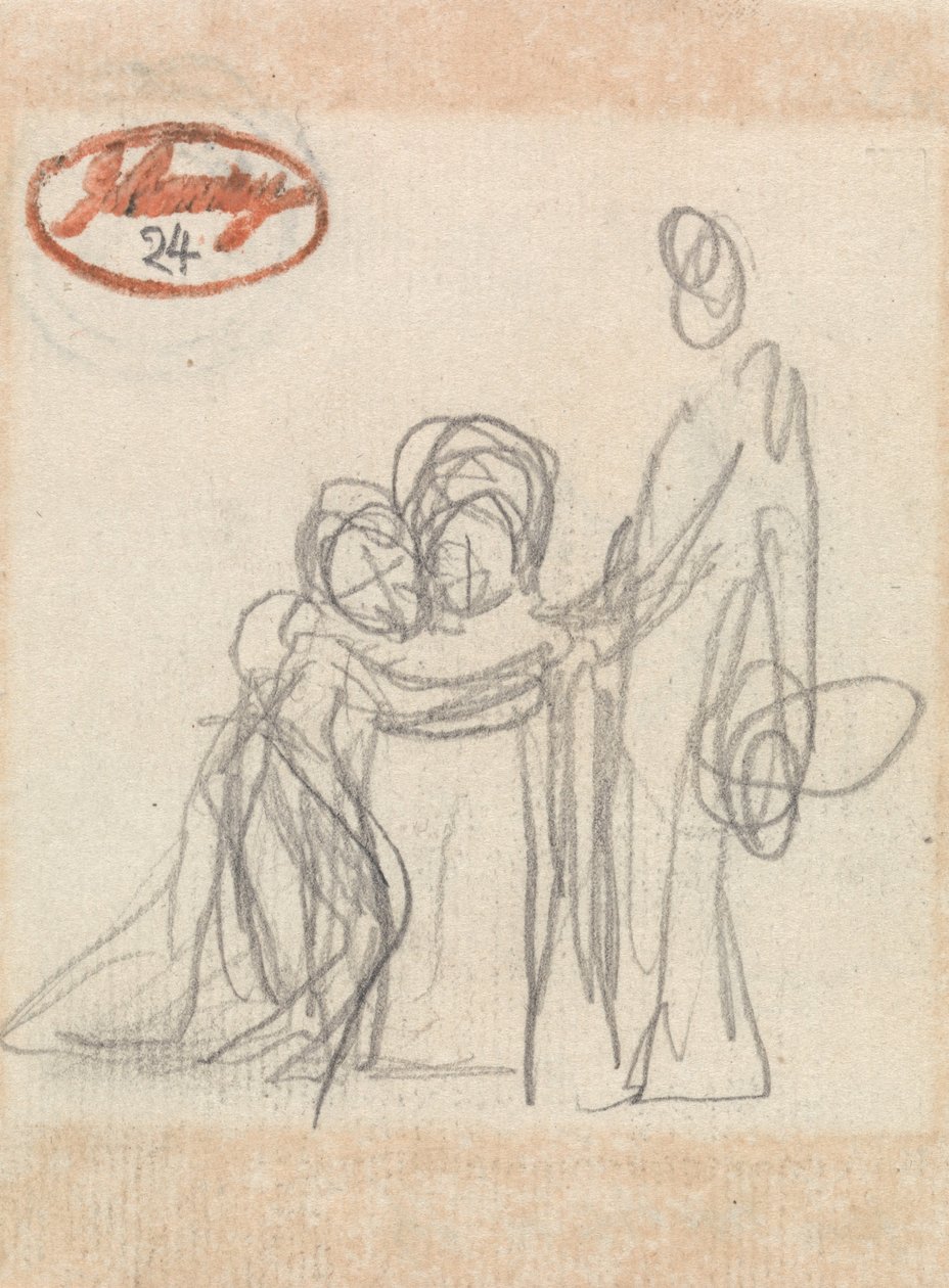 Standing Figure with Two Children by George Romney