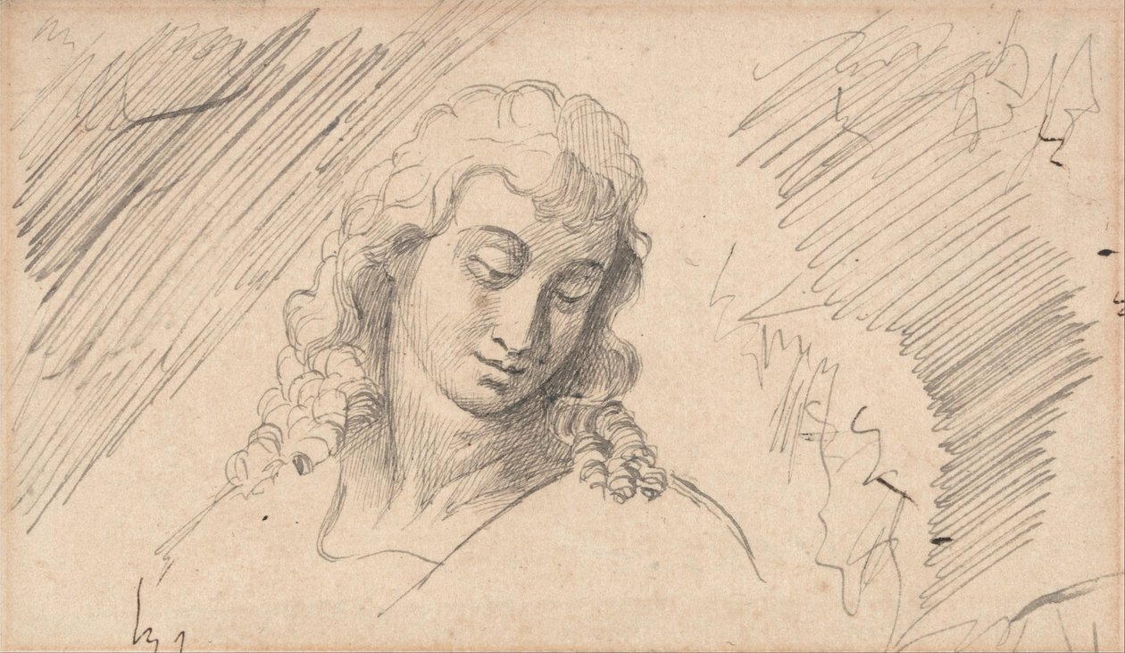Study of the Head of a Young Man by George Romney