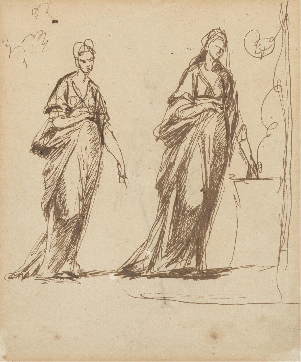 Two Female Figures by George Romney