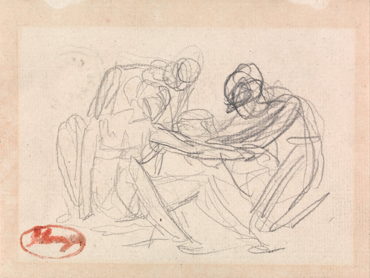 Two Kneeling Figures before a Seated Figure by George Romney