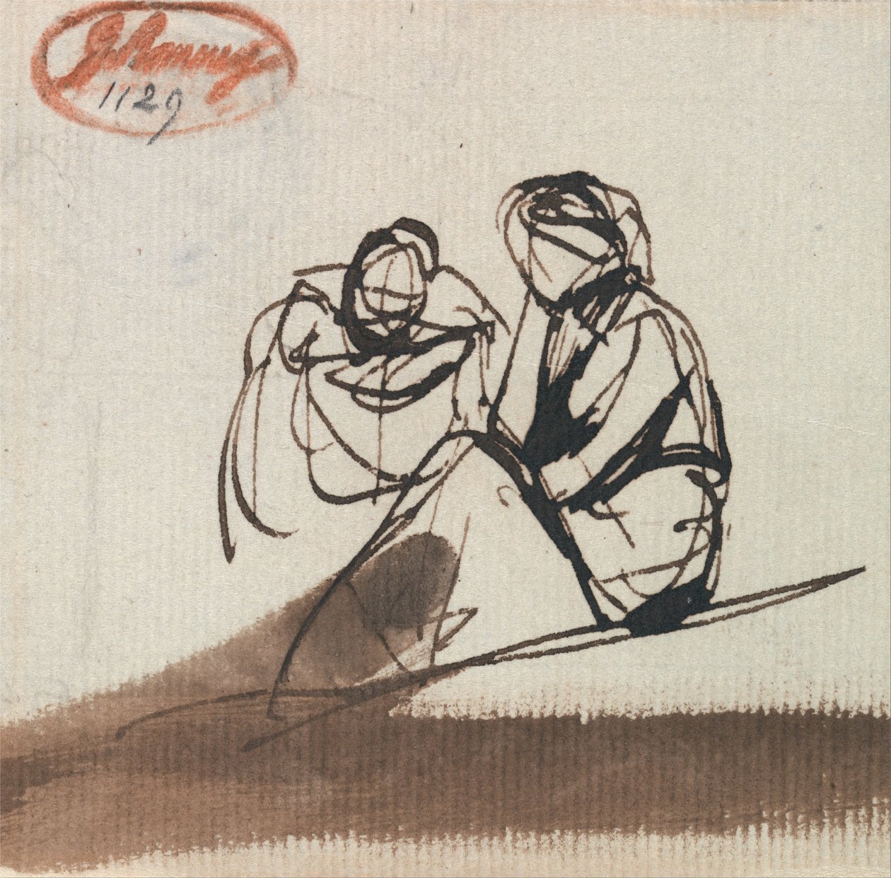 Two Seated Figures by George Romney