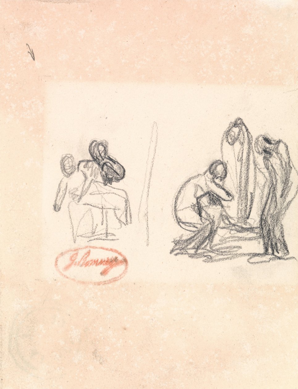 Two Sketches of Children at Play by George Romney