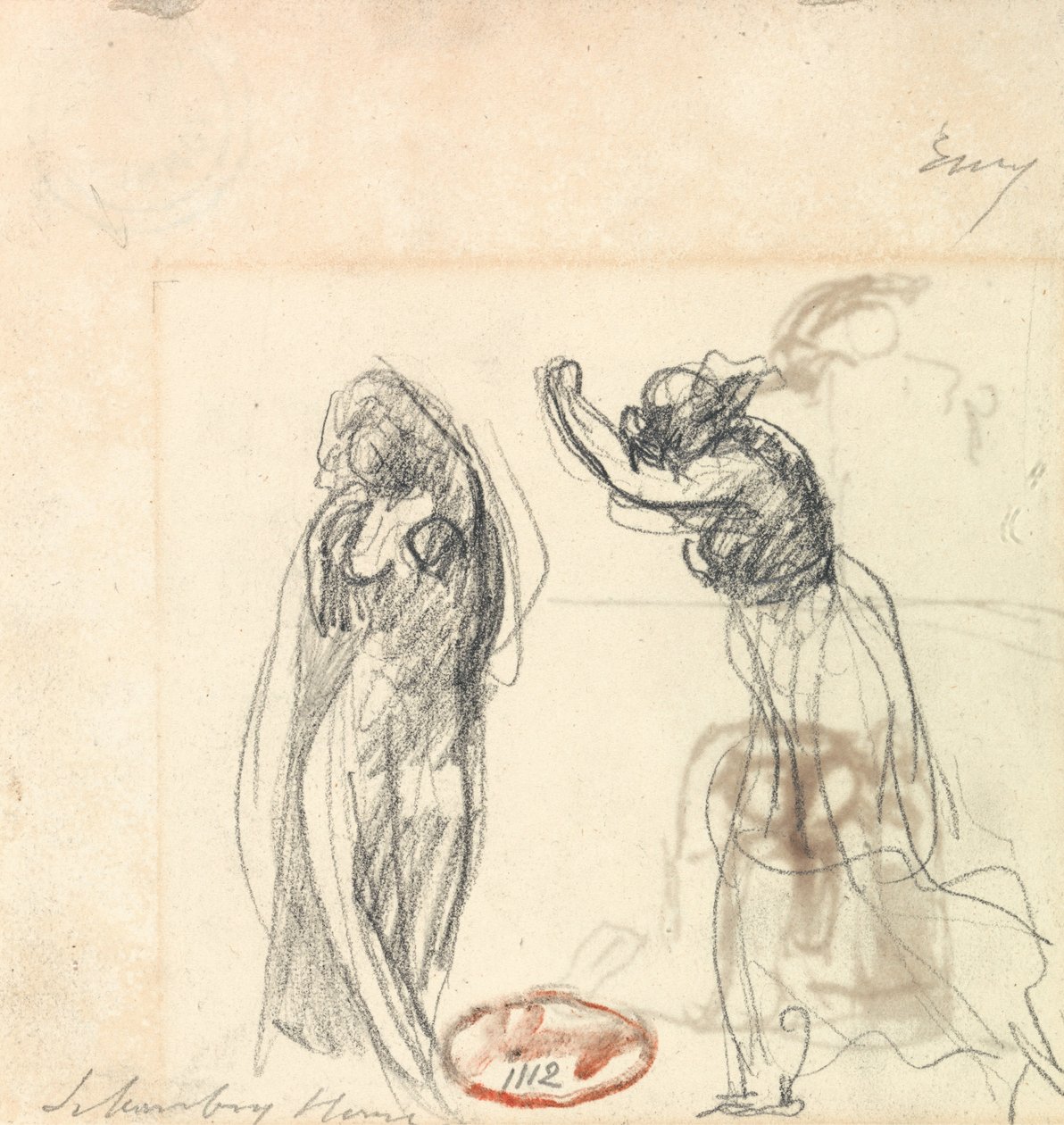 Two Sketches of a Female Figure by George Romney