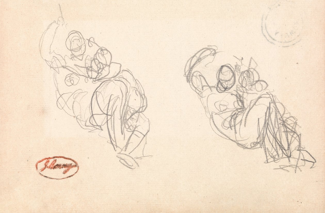 Two Sketches of a Mother and Child by George Romney
