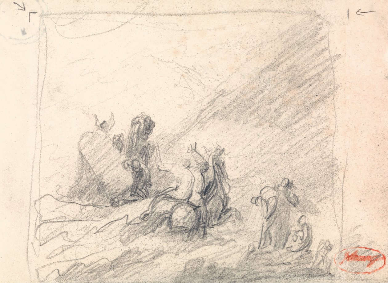 Wolgemuth Rescuing the Shipwrecked off the Cape of Good Hope by George Romney