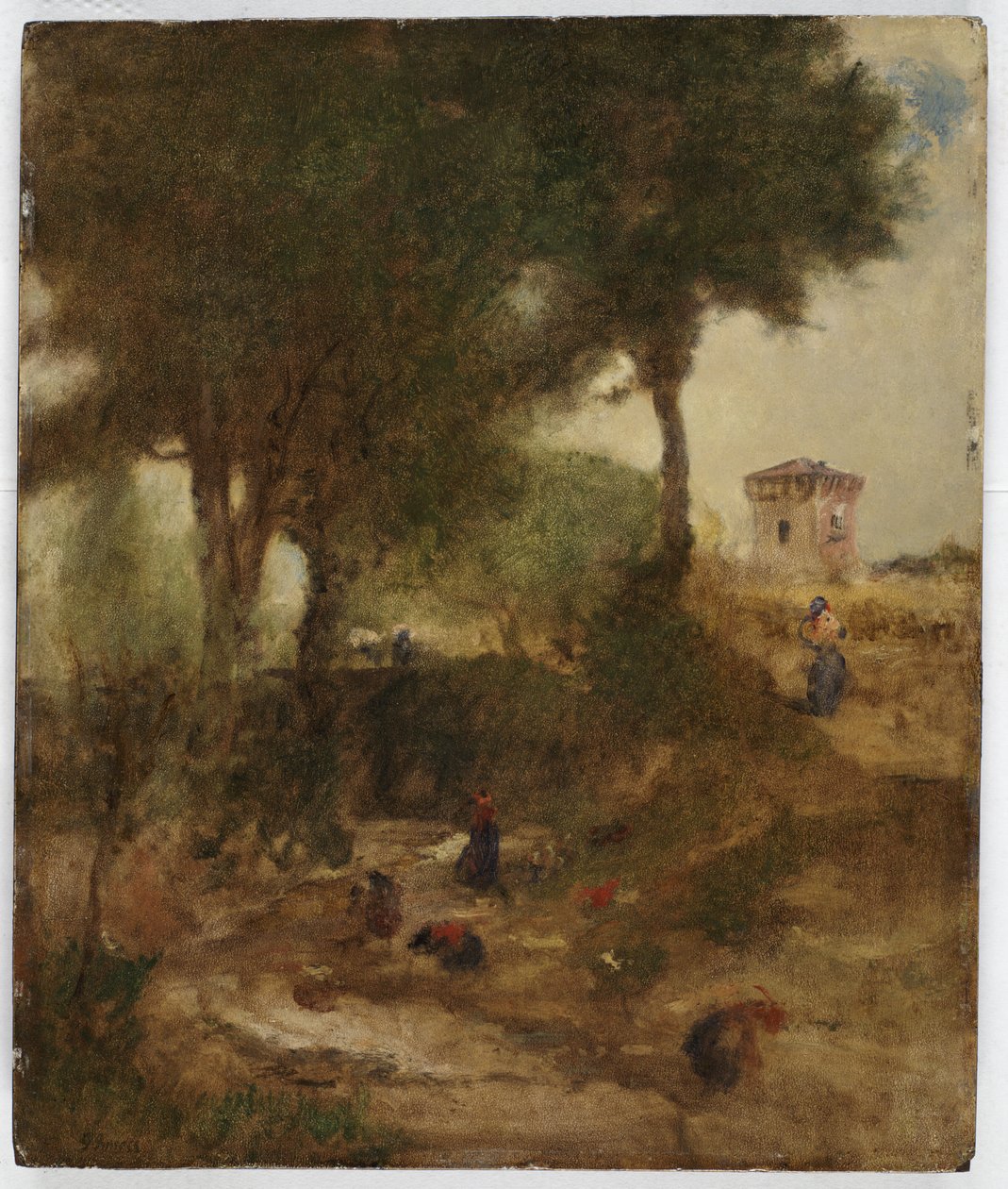 Sketch for Washing Day near Perugia by George Inness