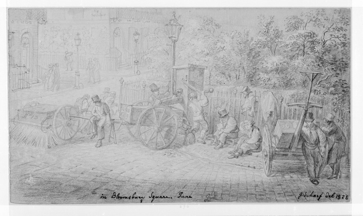 In Bloomsbury Square during the heat wave by George Snr Scharf