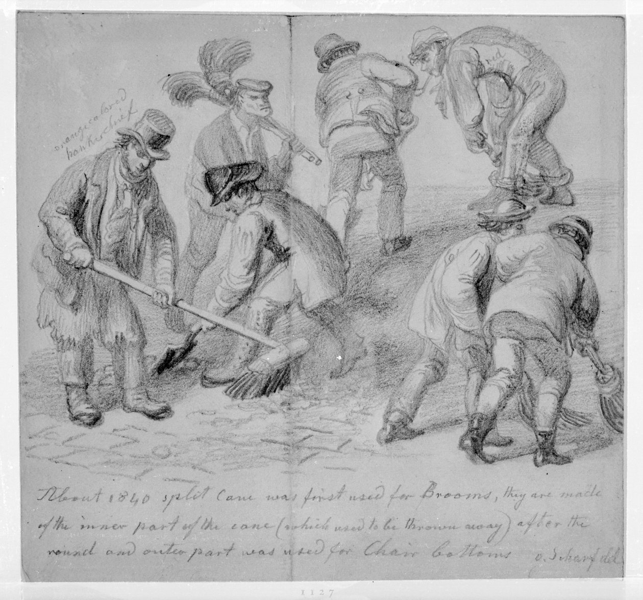 The Introduction of Split Cane Brooms for London Street Sweepers by George Snr Scharf
