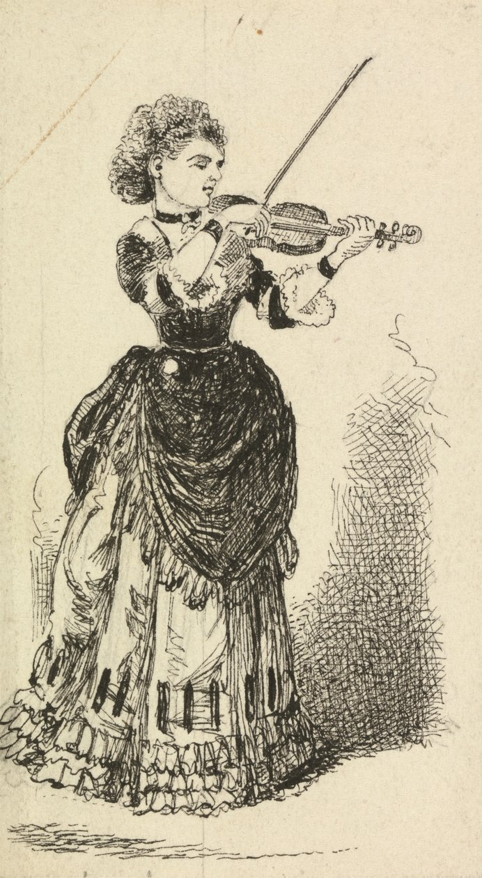 Woman Playing the Violin by George Augustus Sala