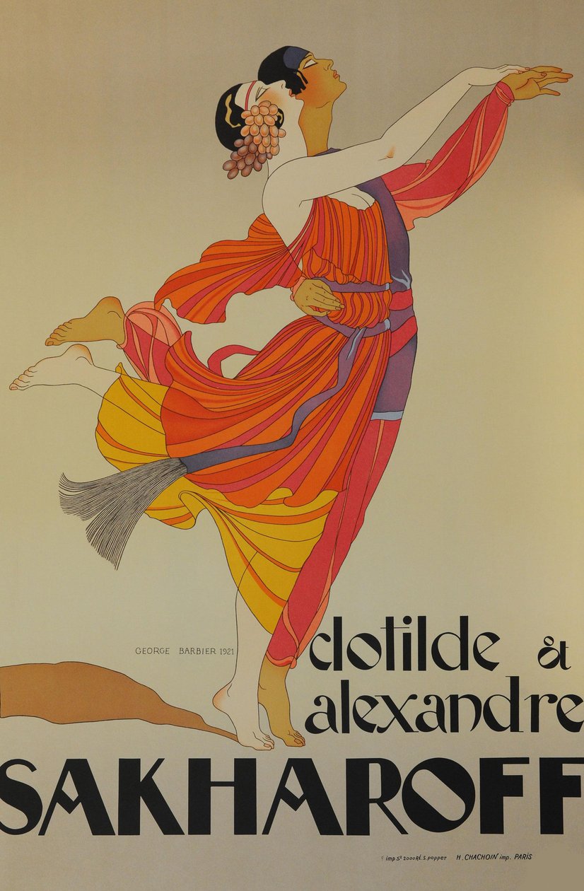 Clotilde et Alexandre Sakharoff, 1921 by George Barbier