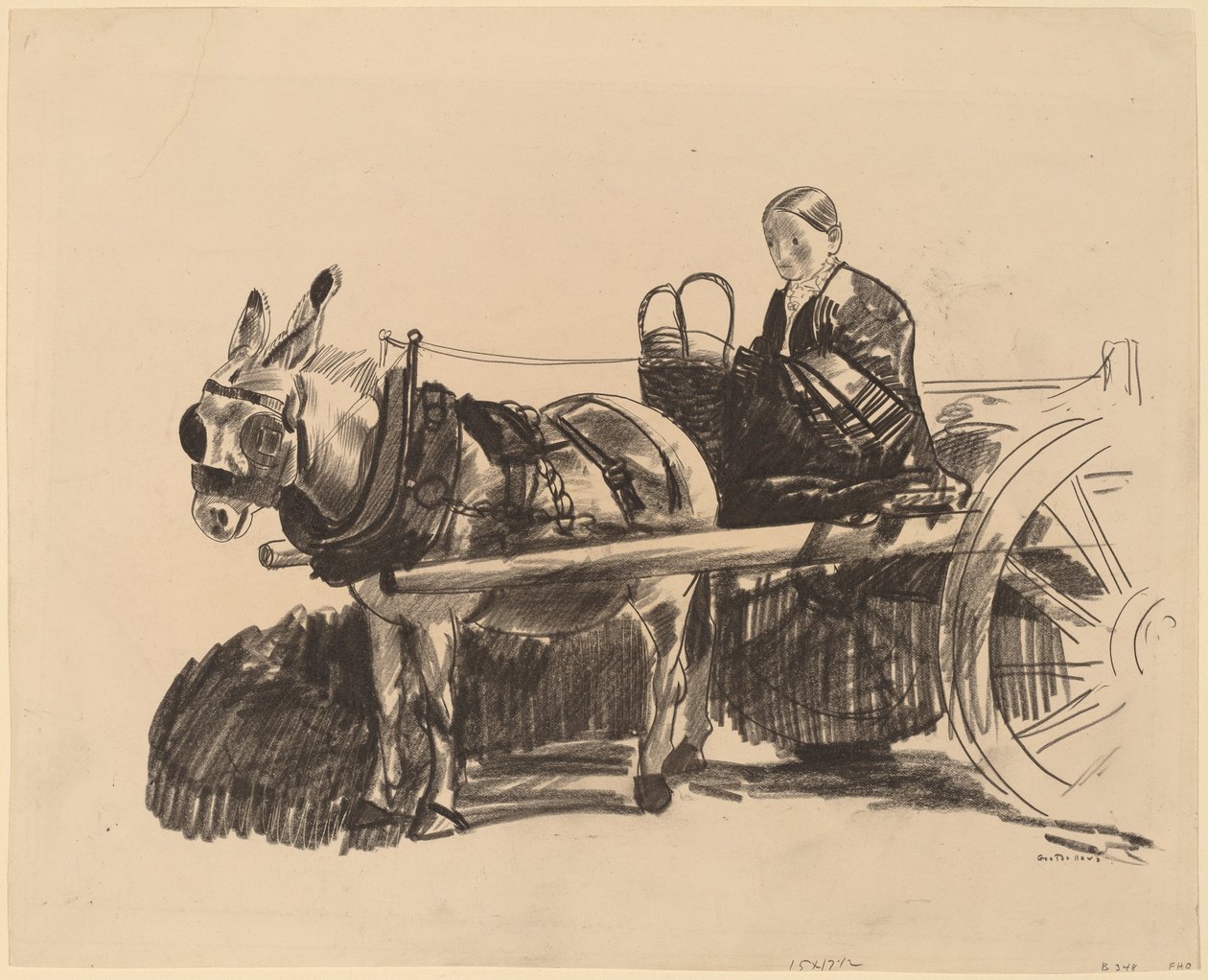 The Donkey Cart by George Bellows