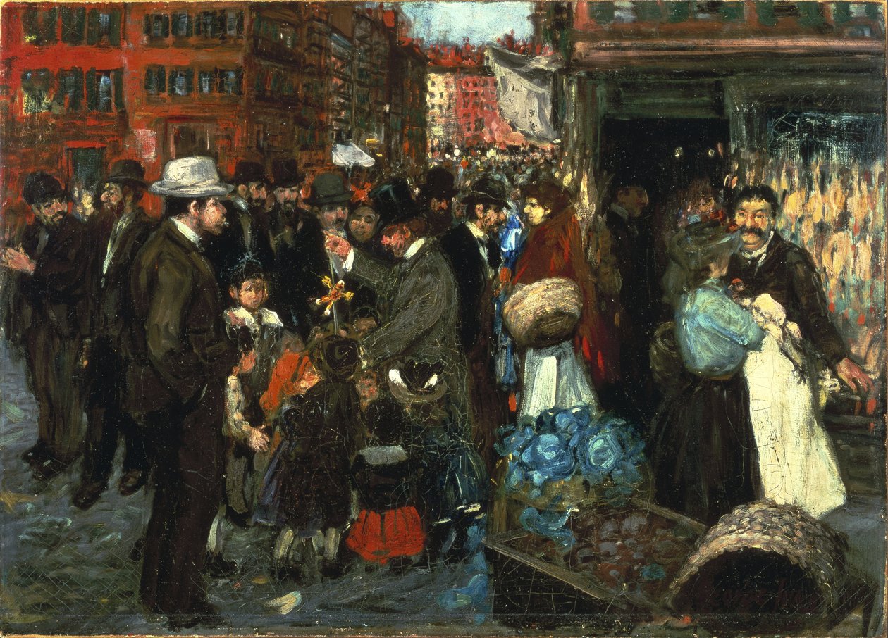 Street Scene (Hester Street) by George Benjamin Luks