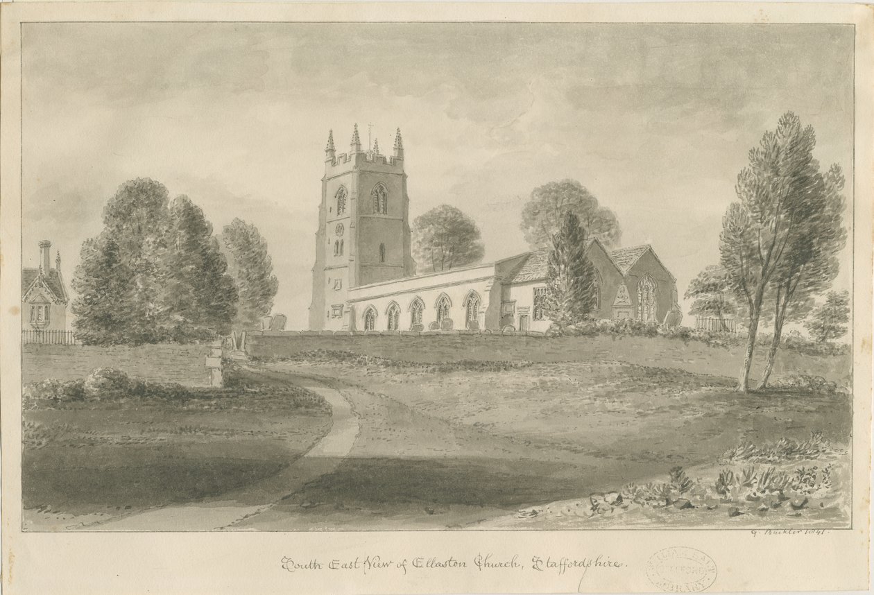 Ellastone Church by George Buckler